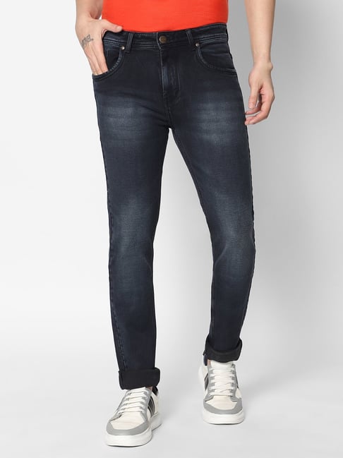 Buy Men Grey Dark Smart Fit Jeans Online - 779679 | Louis Philippe