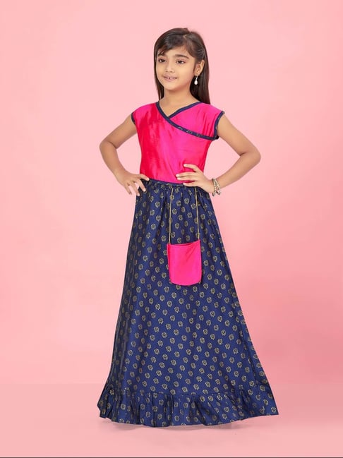 Buy Babyhug Short Flutter Sleeves Embroidered Net Choli Lehenga And Dupatta  Set Pink for Girls (3-4Years) Online in India, Shop at FirstCry.com -  14047692