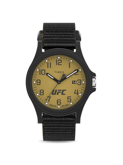 timex ufc street men black round dial analog watch - tw2v622000d