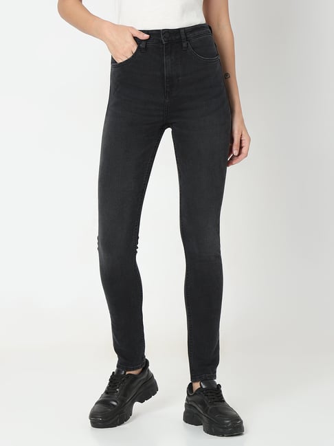 Buy Spykar Black Skinny Fit Skinny Fit High Rise Jeans for Women Online @  Tata CLiQ