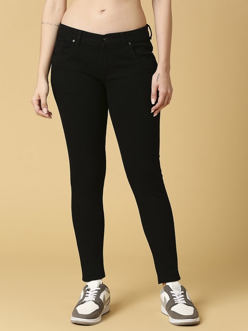 HJ HASASI Black Low Rise Jeans