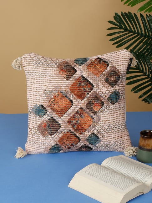 HOSTA HOMES Digital Print Multicolor Cotton Cushion Cover-image-6