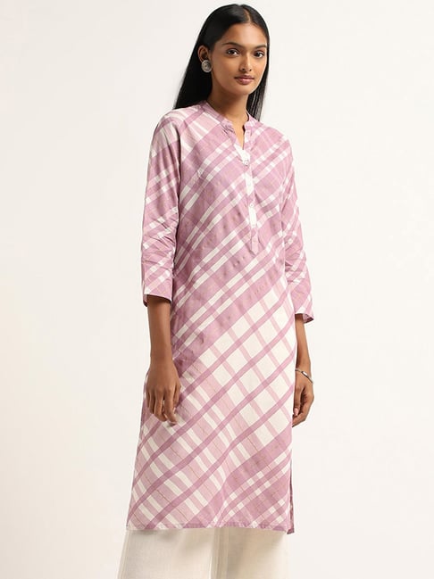 Buy Utsa by Westside Navy Printed A-Line Kurta for Women Online @ Tata CLiQ