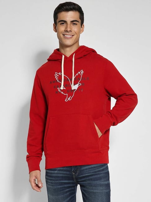 American eagle hot sale red sweatshirt