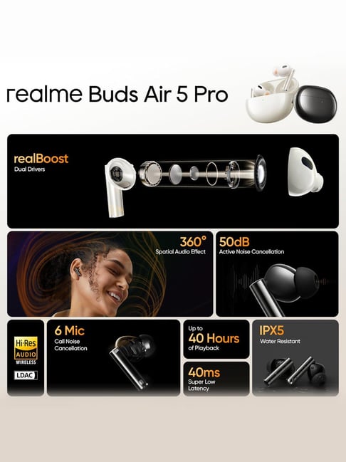 Buy Realme Buds Air Bluetooth Headset with Mic (White)
