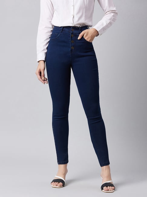 Wholesale Slit Knee High Rise Skinny Jeans WH3707 @ Blue Turtle Jeans – BLUE  TURTLE