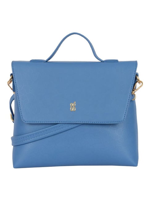 Buy Baggit Blue Textured Small Satchel Handbag at Best Price Tata CLiQ