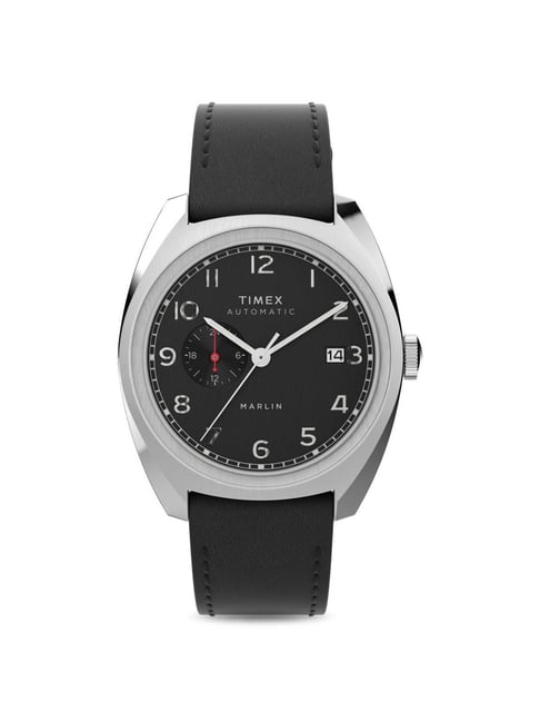 TIMEX Marlin Men Black Round Dial Mechanical Watch TW2V62100U9