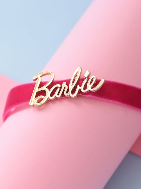 Buy ToniQ Barbie Casual Pink Velvet Choker Necklace Online At Best