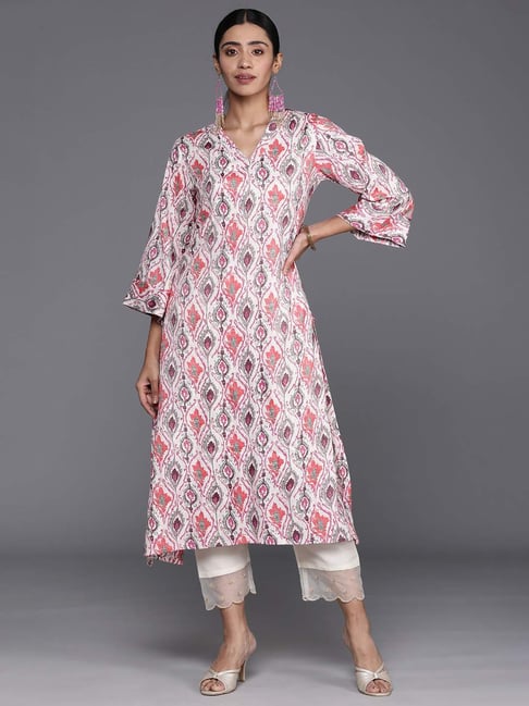 Varanga Grey Printed Straight Kurta-picture-25