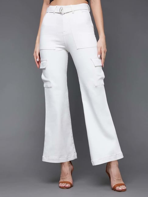 Miss Chase White High Rise Cargo Pants