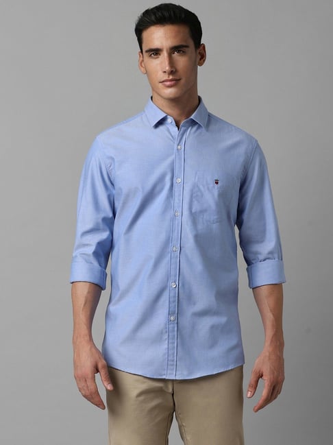 Buy Louis Philippe Blue Slim Fit Shirt for Mens Online Tata CLiQ