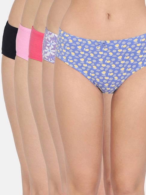 Zivame Assorted Printed Hipster Panty - Pack of 5