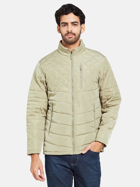 METTLE Light Beige Regular Fit Quilted Jacket-picture-32