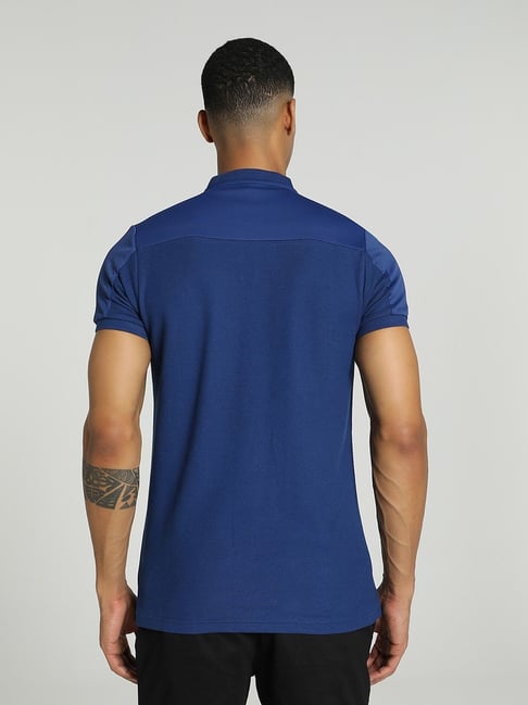 Buy Puma Blue Cotton Slim Fit Henley T Shirt for Mens Online Tata CLiQ