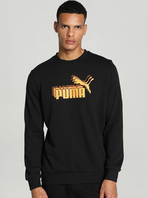 Puma Blank India Black Cotton Regular Fit Printed Sweatshirt-picture-38