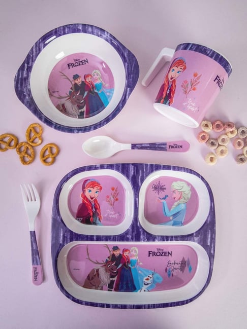 Servewell Frozen Melamine Kids Dinner Plate Set of