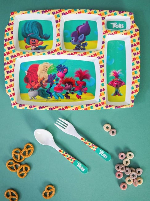 Servewell Multicolor Melamine Part Plate - Set of 3-picture-23