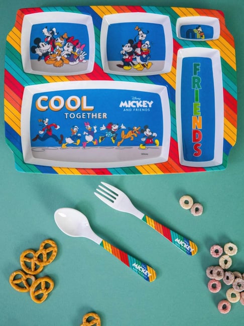 Servewell Multicolor Melamine Part Plate - Set of 3-picture-35