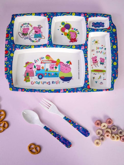 Servewell Multicolor Melamine Part Plate - Set of 3-picture-14