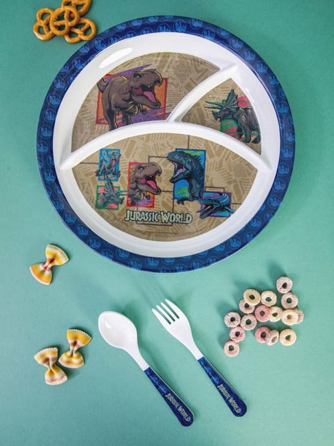 Servewell Jurassic World Melamine Round Dinner Plate - Set of 3-picture-13