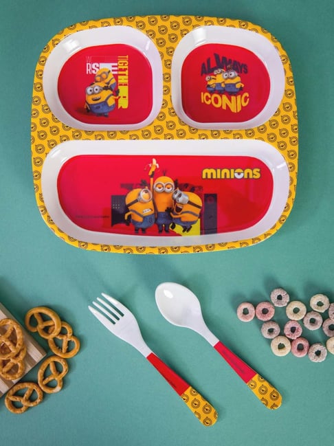 Servewell Minions Melamine Rectangle Dinner Plate - Set of 3-picture-22