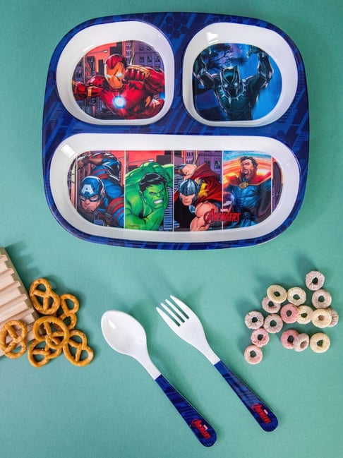 Servewell Avengers Melamine Rectangle Dinner Plate - Set of 3-picture-11