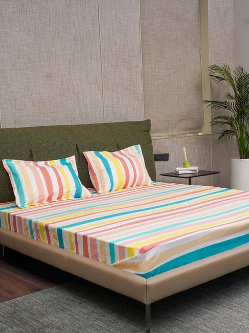 Buy Saral Home Abstract Blue 155 TC Cotton King Sized Bed Sheet at Best  Price @ Tata CLiQ