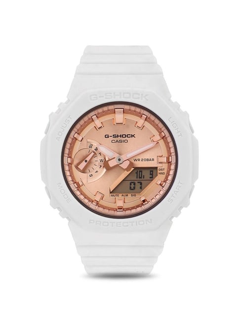 G shock women's white best sale rose gold