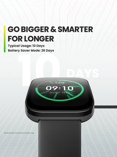 Amazfit Bip BT Calling Smartwatch with inch Ultra Large Screen  Alexa Built-in (Black)