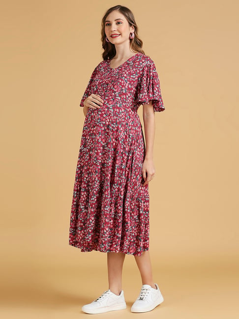 Buy online Round Neck Printed Maternity Wear Dress from clothing for Women  by Oxolloxo for ₹999 at 71% off | 2024 Limeroad.com