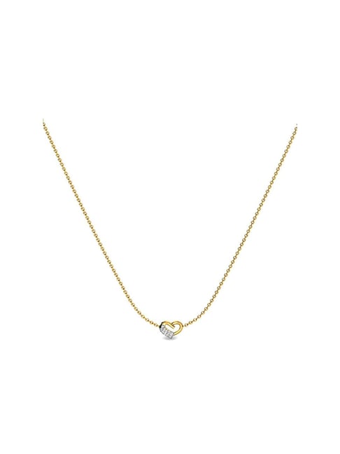 Buy Morir Yellow Crystal Love Heart Shaped Pendant Necklace Valentine's Day  Gift Jewellery for Girls and Women Online In India At Discounted Prices