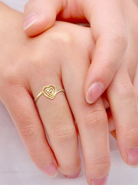 Buy Candere by Kalyan Jewellers 14K Gold Heart Shape Ring Online