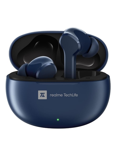 realme TechLife Buds T100 In Ear BT Earbuds with AI ENC for Call, 28H Playback (Blue, True Wireless)