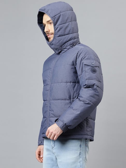Woodland Blue Regular Fit Quilted Jacket