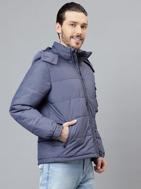 Buy Woodland Blue Regular Fit Quilted Jacket for Mens Online