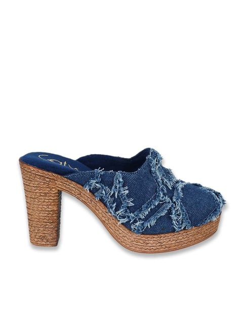Catwalk Women's Blue Mule Shoes-picture-25