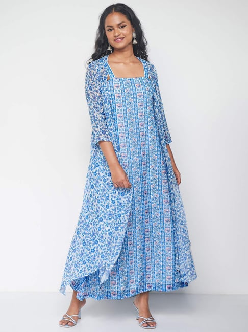 Global desi blue maxi dress hotsell