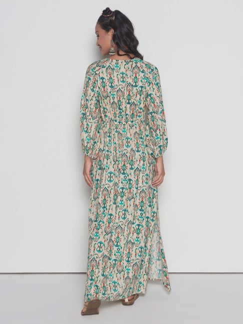 chinese dress ladies Buy Global Desi Women's Synthetic a-line Maxi Dress at Amazon.in