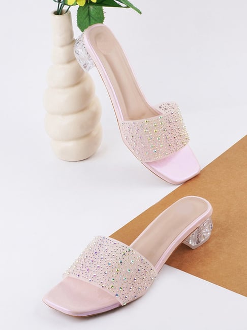 The White Pole Women's Peach Casual Sandals