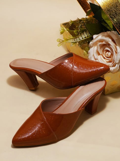 The White Pole Women's Brown Mule Shoes-picture-21