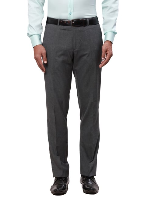Buy Park Avenue Park Avenue Men Medium Brown Checks Super Slim Fit Work  Trouser | Park Avenue Trouser online | Brown