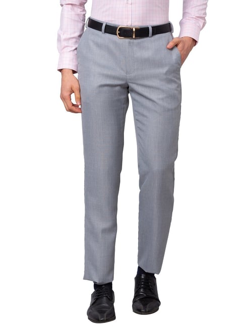 Grey Smart Fit Trousers – pluss.in