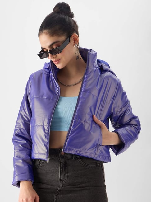 The Souled Store Purple Regular Fit Jacket-picture-38
