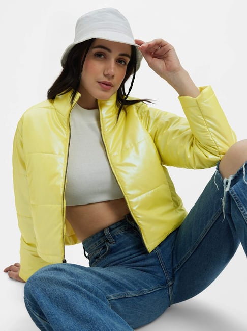 Yellow fitted jacket hotsell