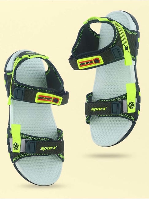 Sparx Kids Sandals Size Sparx Sandal SS-702 Navy Blue Orange For Men - Main Image