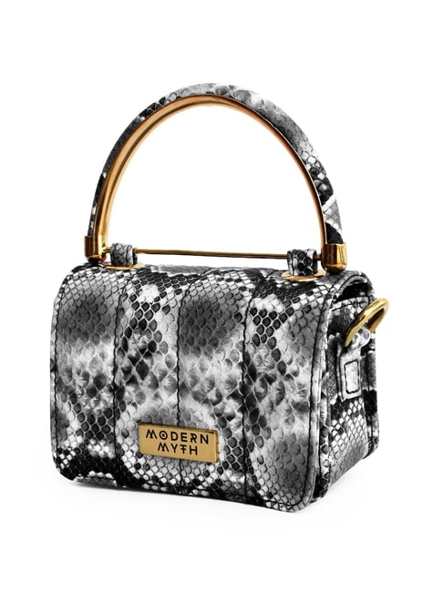 Buy Modern Myth Nano Grey Printed Small Mini Box Bag at Best Price