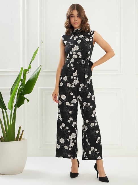 Buy KASSUALLY Black White Floral Print Jumpsuit for Women Online Tata CLiQ