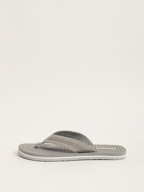 SOLEPLAY by Westside Grey Mesh Thong Flip Flops