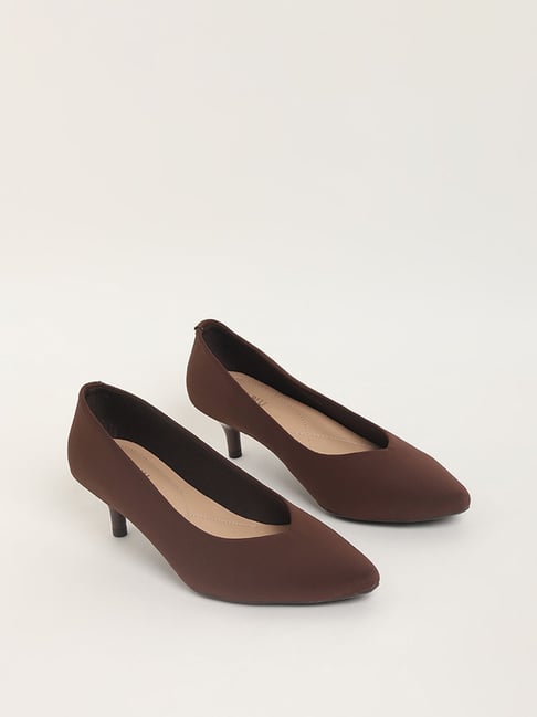 Brown Demi 80 leather pumps | The Row | MATCHES UK